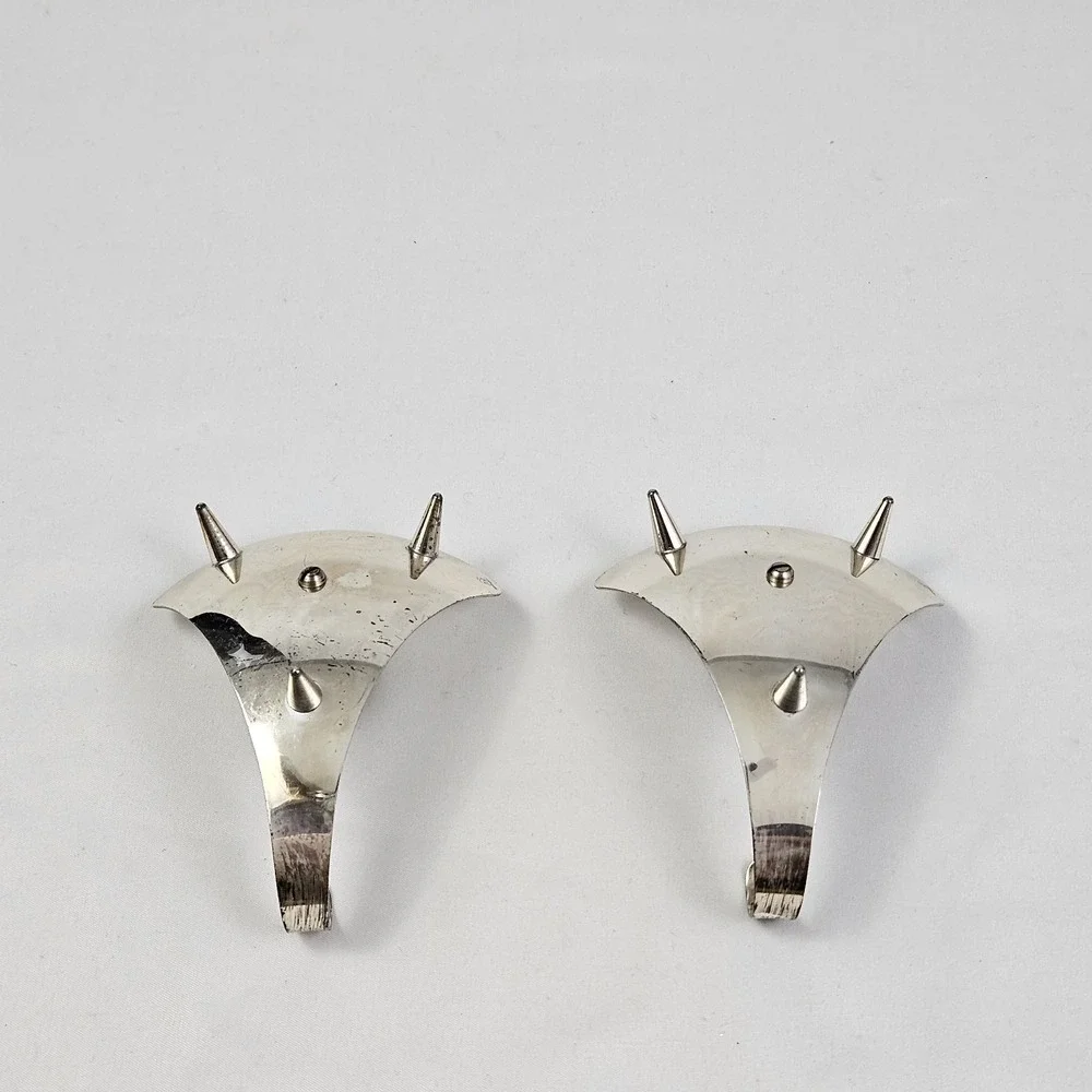 Vintage MCM Silver-Plate Candle Holders Danish Mid-Century Modern Atomic Germany